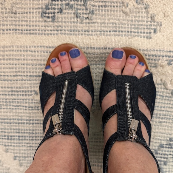 Michael Kors Shoes - Michael Kors Denim Sandals with Zipper